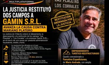 La Justicia restituyó a Gamin S.R.L. dos campos en Chilecito y avanza la causa contra Mariano Platero