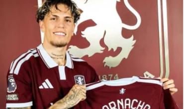 El guiño de Alejandro Garnacho a Argentina durante su presentación como nuevo refuerzo de Aston Villa