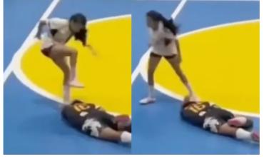Violento ataque en Brasil: una jugadora de futsal pateó brutalmente a una rival y fue sancionada