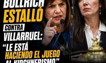 Bullrich estalló contra Villarruel: "Le está haciendo el juego al kirchnerismo"