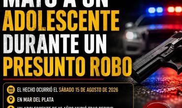 MATÓ A UN ADOLESCENTE DURANTE UN PRESUNTO ROBO
