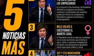 LAS 5 NOTICIAS MÁS IMPORTANTES DE HOY (Viernes 21/8/2026)