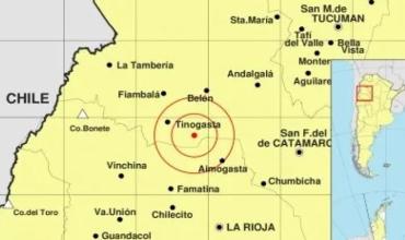 Temblór en Catamarca: el sismo tuvo una magnitud de 4,3