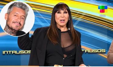 El palito dardo de Moria Casán a Marcelo Tinelli en su visita a Intrusos