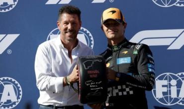 Entre campeones se entienden: el inesperado encuentro entre Lando Norris y el Cholo Simeone en el GP de España