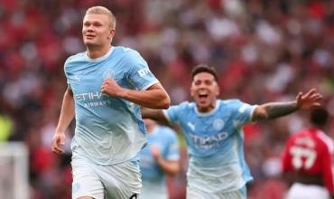 Con Enzo Fernández como figura y uno menos, el Manchester City venció al Manchester United