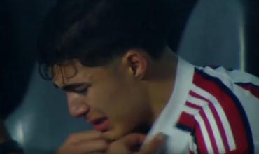 Tras recibir su primera convocatoria a la Selección argentina, Tobías Andrada se lesionó y salió llorando del partido de River