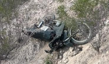 Fuerte accidente en Chilecito: un motociclista cayó por el precipicio de la Cuesta de Santa Florentina