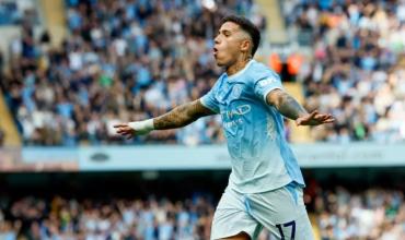 Avivada y primer gol de Enzo Fernández con la camiseta de Manchester City para el triunfazo ante Sunderland