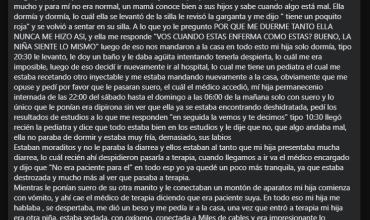 La mamá de la niña de 4 años que murió en el hospital pidió justicia y relató cómo fueron sus últimas horas “¿Qué pasó con mi niña. Qué le hicieron? Se las entregué viva”