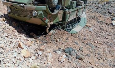 Accidente en La Mejicana: inspeccionaron el lugar donde volcó el vehículo del Ejército