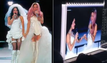 Lali Espósito sorprendió a Tini Stoessel en River con una dedicatoria muy especial