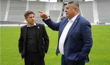 Kicillof recorrió las obras del Estadio Único de La Plata junto a Claudio Tapia