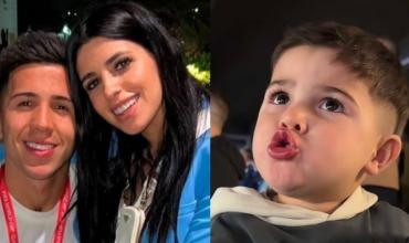Valentina Cervantes mostró cómo cantó el himno Benja, su hijo con Enzo Fernández, y el video enterneció a todos