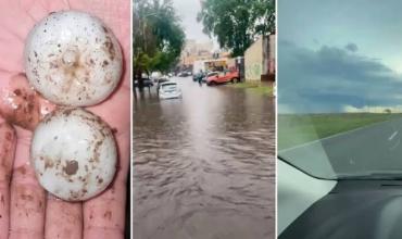 Granizo gigante y fuertes tormentas: las fotos y videos del temporal que afectó a más de 10 provincias