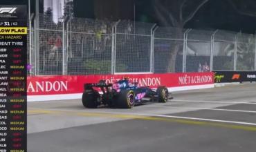 Por qué abandonó Colapinto en el GP de Singapur