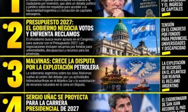 LAS 5 NOTICIAS MÁS IMPORTANTES DE HOY...