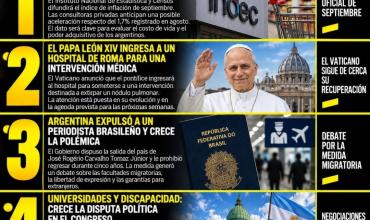 LAS 5 NOTICIAS MÁS IMPORTANTES DE HOY... 