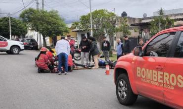 Choque entre dos motocicletas en avenida Facundo Quiroga dejó un joven herido