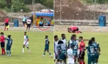 Escándalo en Ecuador: un jugador le tiró un piedrazo a un juez de línea y lo mandó al hospital