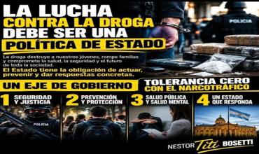 La Lucha contra la droga debe ser una politica de Estado