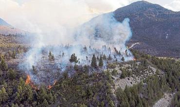 Unos 140 brigadistas combaten el fuego a una semana del incendio en El Bolsón