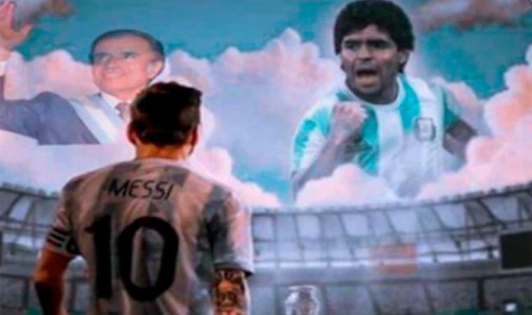 Zulemita Menem intervino una imagen de Lio Messi y Diego Maradona con una  foto de su padre y se volvió viral