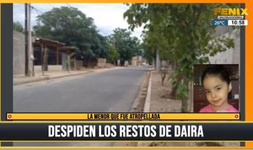Despidieron los restos de Daira, la nena que murió atropellada por una moto