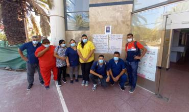 Precarizados de salud protestan en el hospital Vera Barros
