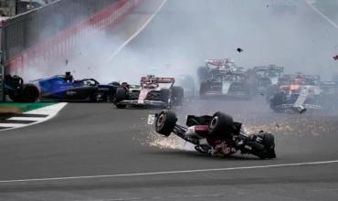 ¡Impactante accidente en la F1! Múltiple choque en la largada en el GP de Gran Bretaña