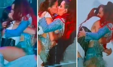 El fogoso chape de Lali Espósito y La China Suárez en pleno escenario: "Te amo"