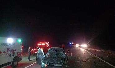 Talamuyuna: Un automóvil chocó con un colectivo en Ruta Nacional 38 y de milagro no fue una tragedia