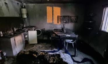 Una mujer resultó herida en un incendio