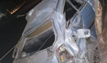 Chepes: Un automóvil volcó en ruta 29