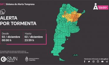 El Servicio Meteorológico Nacional emitió una serie de avisos por abundante caída de agua en cortos periodos