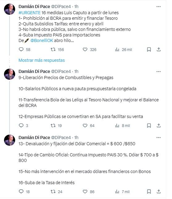 Luis Caputo dio a conocer las medidas que se implementan a partir del lunes