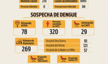 Situación sanitaria por dengue: Se reportaron 188 nuevos casos 