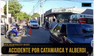 Fuerte accidente en pleno centro