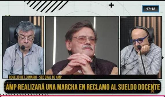 Rogelio De Leonardi, secretario general de AMP, en Fenix: “Queremos que cada docente cobre una canasta básica por cargo”