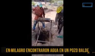 Milagro: concejal cavó en su patio y encontró agua a 14 metros de profundidad