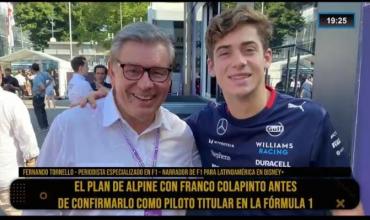 Fernando Tornello analizó el posible debut de Colapinto en la Fórmula 1