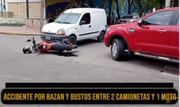 Siniestro vial en Jujuy y Bazán y Bustos involucró a cuatro vehículos