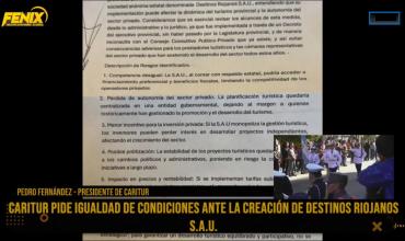 Pedro Fernández de CaRiTur cuestionó la creación de la SAU de Turismo: “Fue una sorpresa, todo se hizo sin consulta”