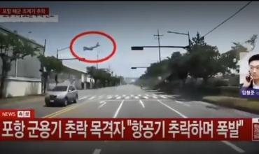 Corea: Un avión militar se estrelló y murieron sus cuatro tripulantes