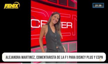 Alejandra Martínez, comentarista de F1 en Disney Plus y ESPN, en Fenix: “Franco Colapinto todavía está en proceso de adaptación”