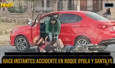 Siniestro vial en avenida Oyola: motociclista no necesitó asistencia médica