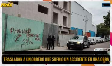 Accidente laboral en obra de construcción: un obrero fue trasladado al hospital