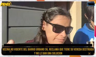 Vecina reclama por veredas en mal estado y falta de iluminación