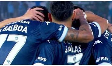 En medio de su inminente ida a River, Salas fue suplente en la goleada de Racing a Olimpia de Paraguay