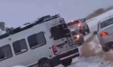 Impactante choque múltiple en las Altas Cumbres de Córdoba en medio de la nevada